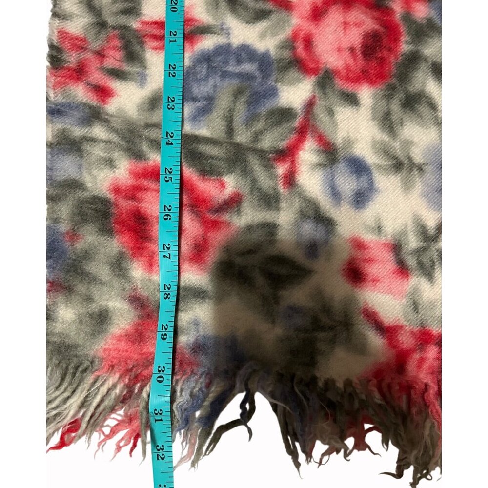 Cecchi E Cecchi Floral Fringed wool throw blanket - Picture 9 of 9
